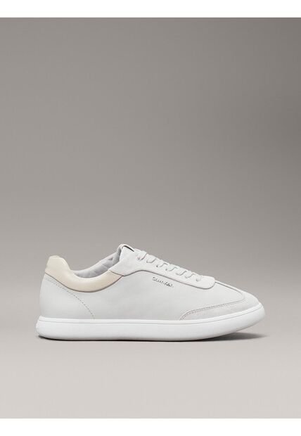 Tenis Gris De Cuero De Perfil Bajo Calvin Klein