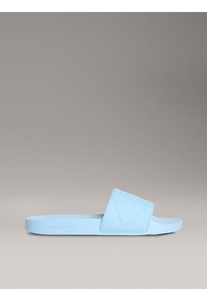 Sandalias Azul Claro Con Monograma En Relieve Calvin Klein