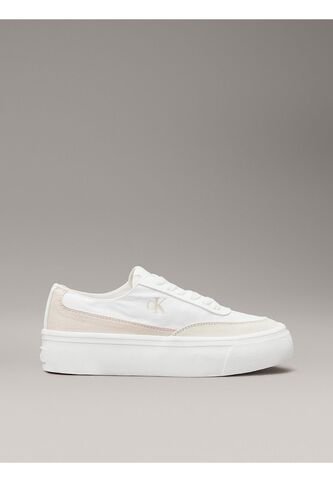 Tenis Blanco De Lona Con Plataforma Calvin Klein Calvin Klein
