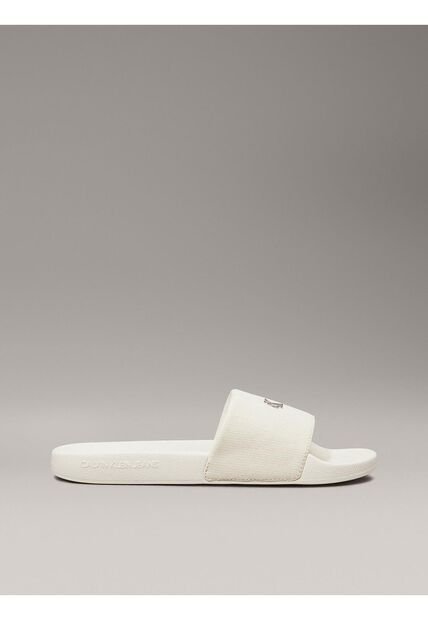 Sandalias Blanco Con Logo Calvin Klein