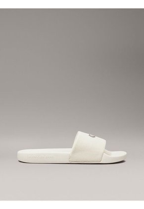 Sandalias Blanco Con Logo Calvin Klein