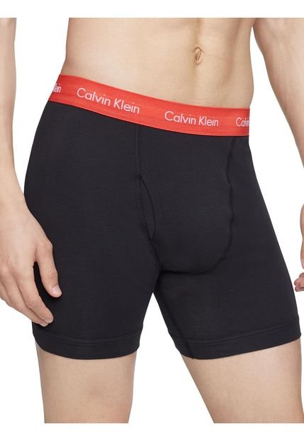 3 Pack De Boxer Negro En Algodón Cotton Stretch