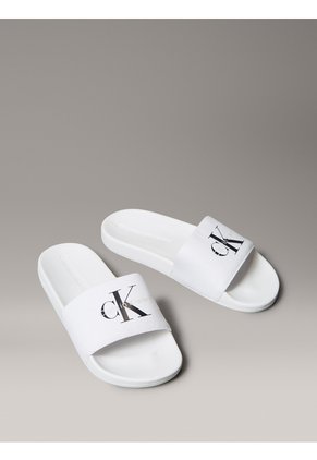 Sandalias Multicolor Slide Con Monograma Calvin Klein