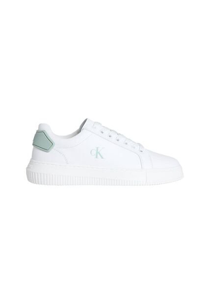 Tenis Blanco Chunky Cupsole De Cuero Calvin Klein