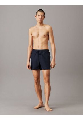 Traje Azul De Baño De Largo Medio Con Cordón - Logo Embroidery Calvin Klein