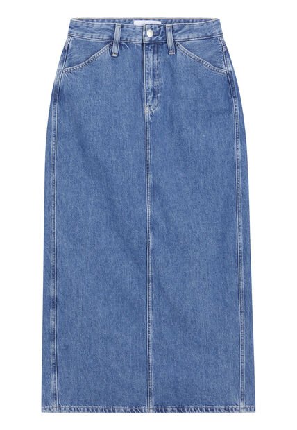 Falda Azul Larga Denim Calvin Klein