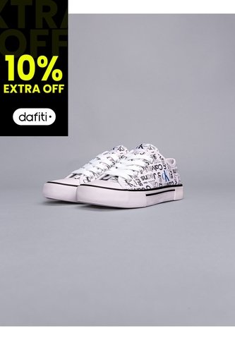 Tenis Blanco Niña Con Monograma Calvin Klein Calvin Klein