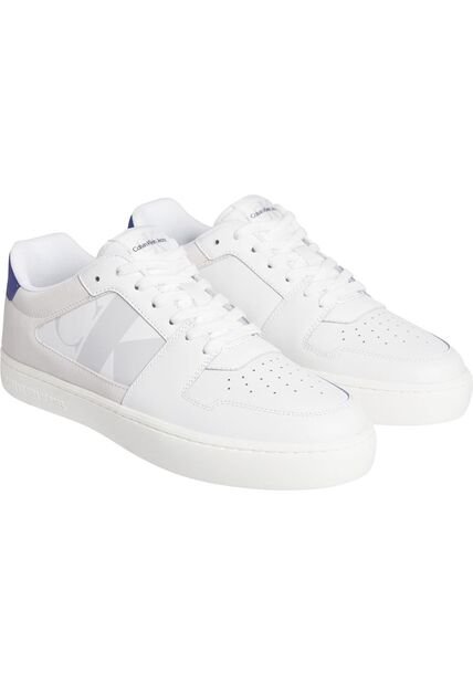 Tenis Blanco Clásicos Con Detalle De Gamuza Calvin Klein