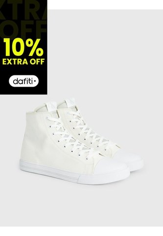 Tenis Blanco Corte Alto Vulcanizados Para Hombre Calvin Klein Calvin Klein