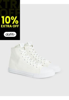Tenis Blanco Corte Alto Vulcanizados Para Hombre Calvin Klein