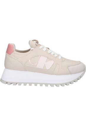 Tenis Beige Runner De Plataforma Calvin Klein