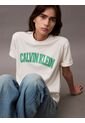 Camiseta Blanca Boxy Con Logotipo Calvin Klein de Calvin Klein