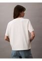Camiseta Blanca Boxy Con Logotipo Calvin Klein de Calvin Klein