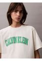 Camiseta Blanca Boxy Con Logotipo Calvin Klein de Calvin Klein
