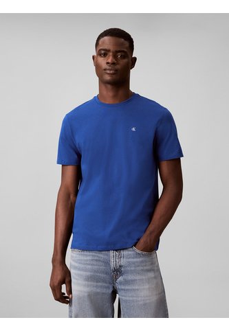 Camiseta Azul Con Micro Monograma Bordado Calvin Klein Calvin Klein