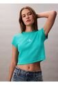 Camiseta Verde Ajustada Con Monograma Calvin Klein de Calvin Klein