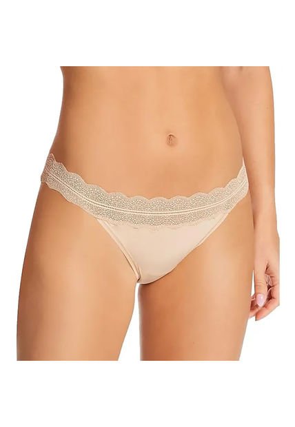 Panties Beige Tipo Bikini En Microfibra Para Mujer Calvin Klein