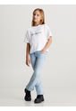 Camiseta Blanca Con Monograma Boxy Para Niña Calvin Klein de Calvin Klein