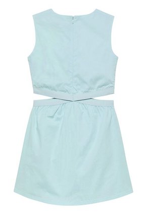 Vestido Azul Minimalista Sin Mangas Con Logo Tape Para Niña Calvin Klein