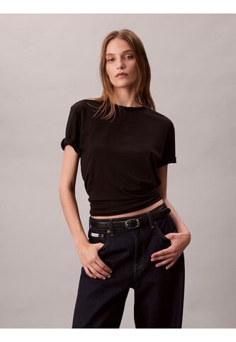 Camiseta Negra Emblemática De Logo Calvin Klein Calvin Klein