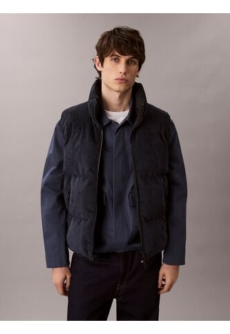 Chaleco Azul Acolchado Reversible De Pana Calvin Klein Calvin Klein