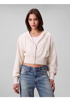 Buzo Blanco Cropped De Punto Milano Calvin Klein