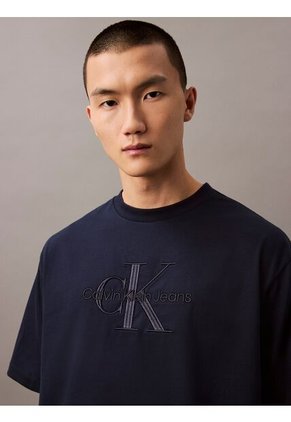 Camiseta Azul Con Logotipo Hero Calvin Klein