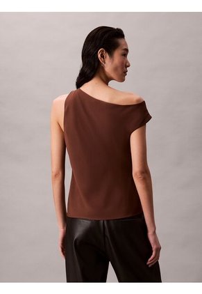 Top Café Asimétrico De Crepé Calvin Klein