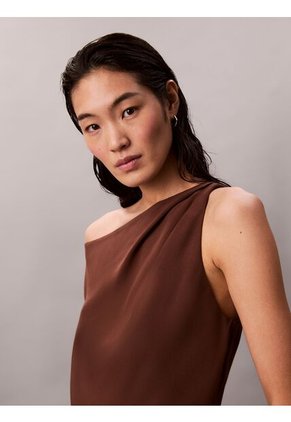 Top Café Asimétrico De Crepé Calvin Klein