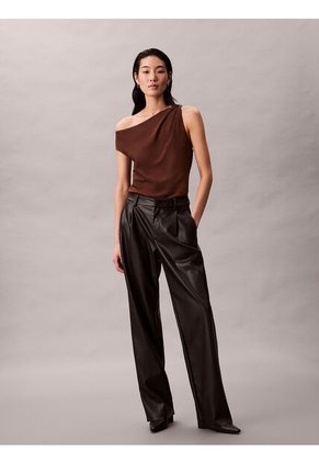 Top Café Asimétrico De Crepé Calvin Klein