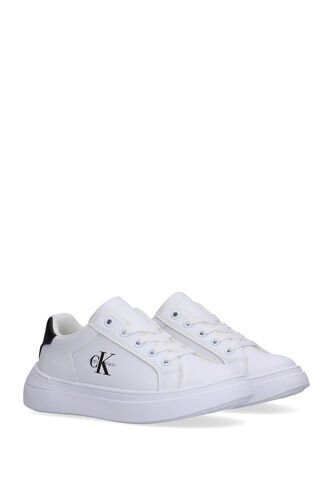 Tenis Blanco De Corte Bajo Con Cordones Calvin Klein Calvin Klein