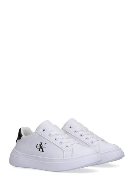 Tenis Blanco De Corte Bajo Con Cordones Calvin Klein