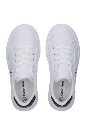 Tenis Blanco De Corte Bajo Con Cordones Calvin Klein