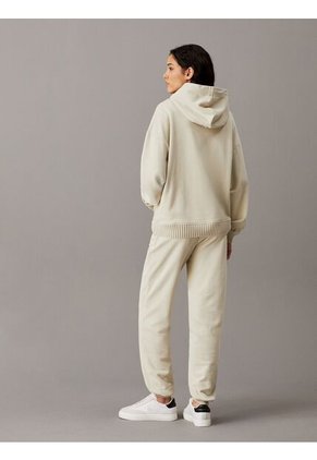 Pantalón Gris De Chándal De Felpa De Algodón Calvin Klein