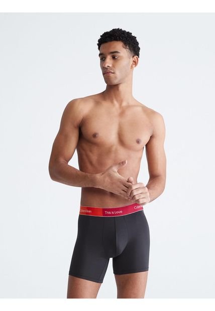 Boxer Con Logo Hombre Negro Calvin Klein