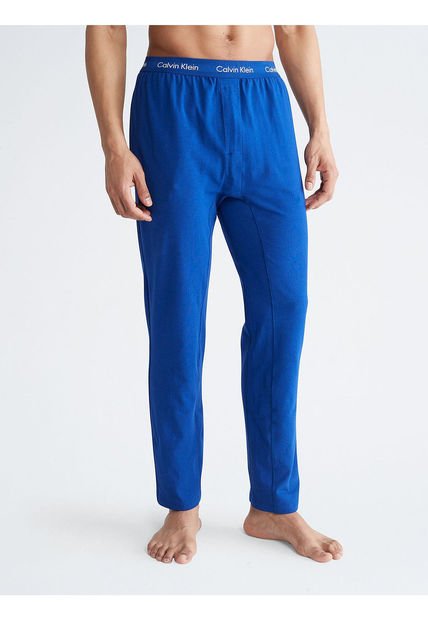 Pantalón Largo Con Logo Hombre Azul Calvin Klein