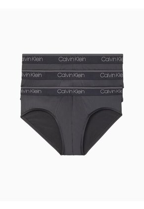 3 Pack De Calzoncillos Negros En Microfibra Hip Brief Calvin Klein
