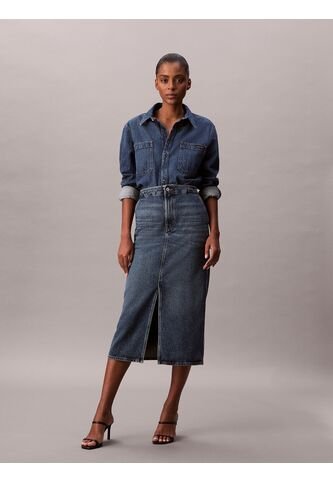Falda Azul Denim Con Efecto Teñido Carpenter Calvin Klein Calvin Klein
