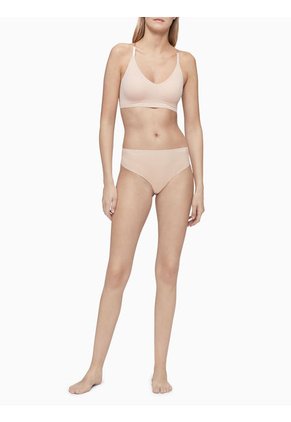 Pantie Beige Tipo Tanga Invisible De Cintura Alta Calvin Klein