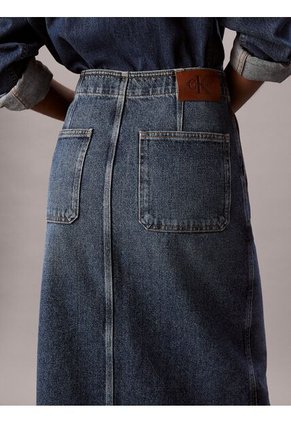 Falda Azul Denim Con Efecto Teñido Carpenter Calvin Klein