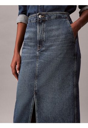 Falda Azul Denim Con Efecto Teñido Carpenter Calvin Klein