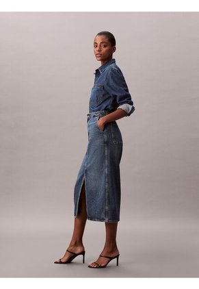 Falda Azul Denim Con Efecto Teñido Carpenter Calvin Klein
