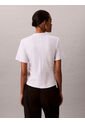 Camiseta Blanca De Manga Corta Con Logo Estampado Manuscrito Calvin Klein de Calvin Klein