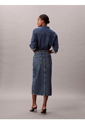 Falda Azul Denim Con Efecto Teñido Carpenter Calvin Klein