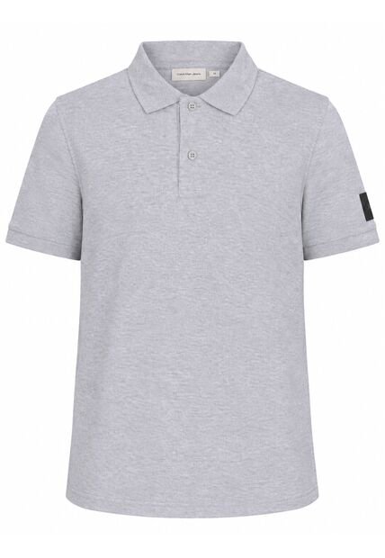 Polo Gris Con Insignia Calvin Klein