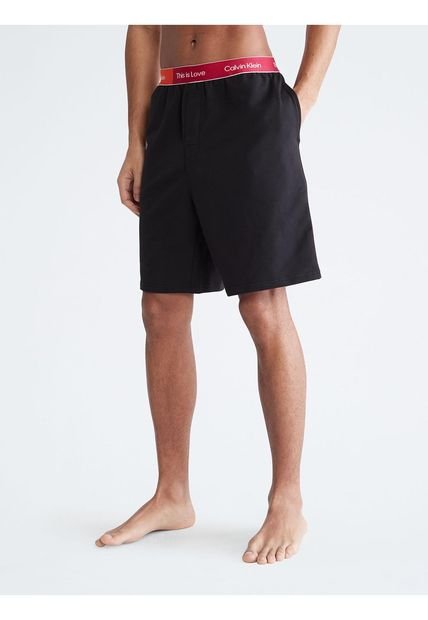 Bermuda Con Logo Hombre Negro Calvin Klein