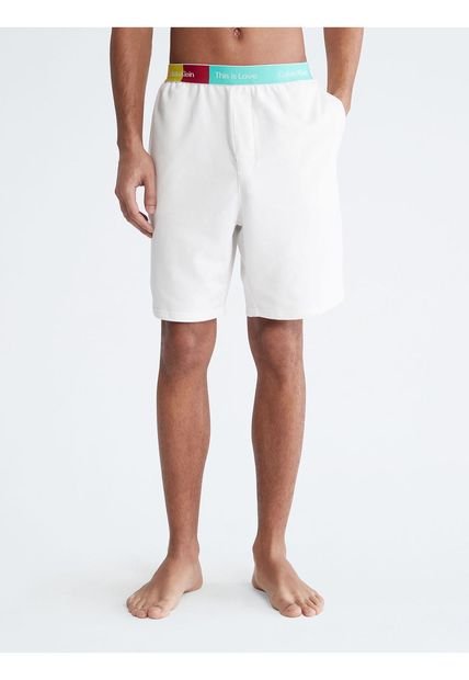 Bermuda Con Logo Hombre Blanco Calvin Klein