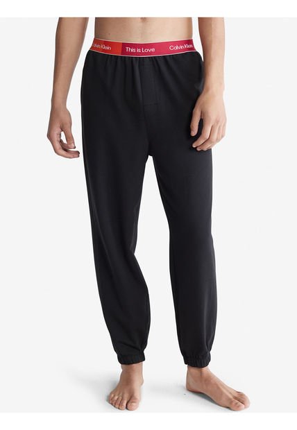 Jogger Con Logo Hombre Negro Calvin Klein