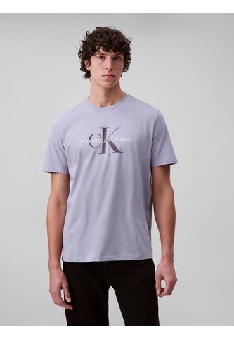 Camiseta Gris Con Monograma Calvin Klein Calvin Klein