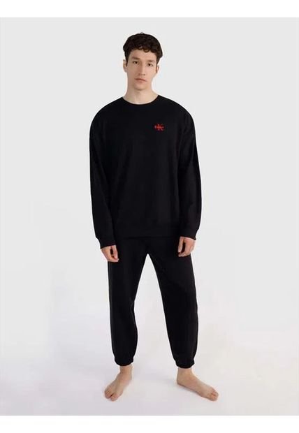 Saco Con Logo Hombre Negro Calvin Klein